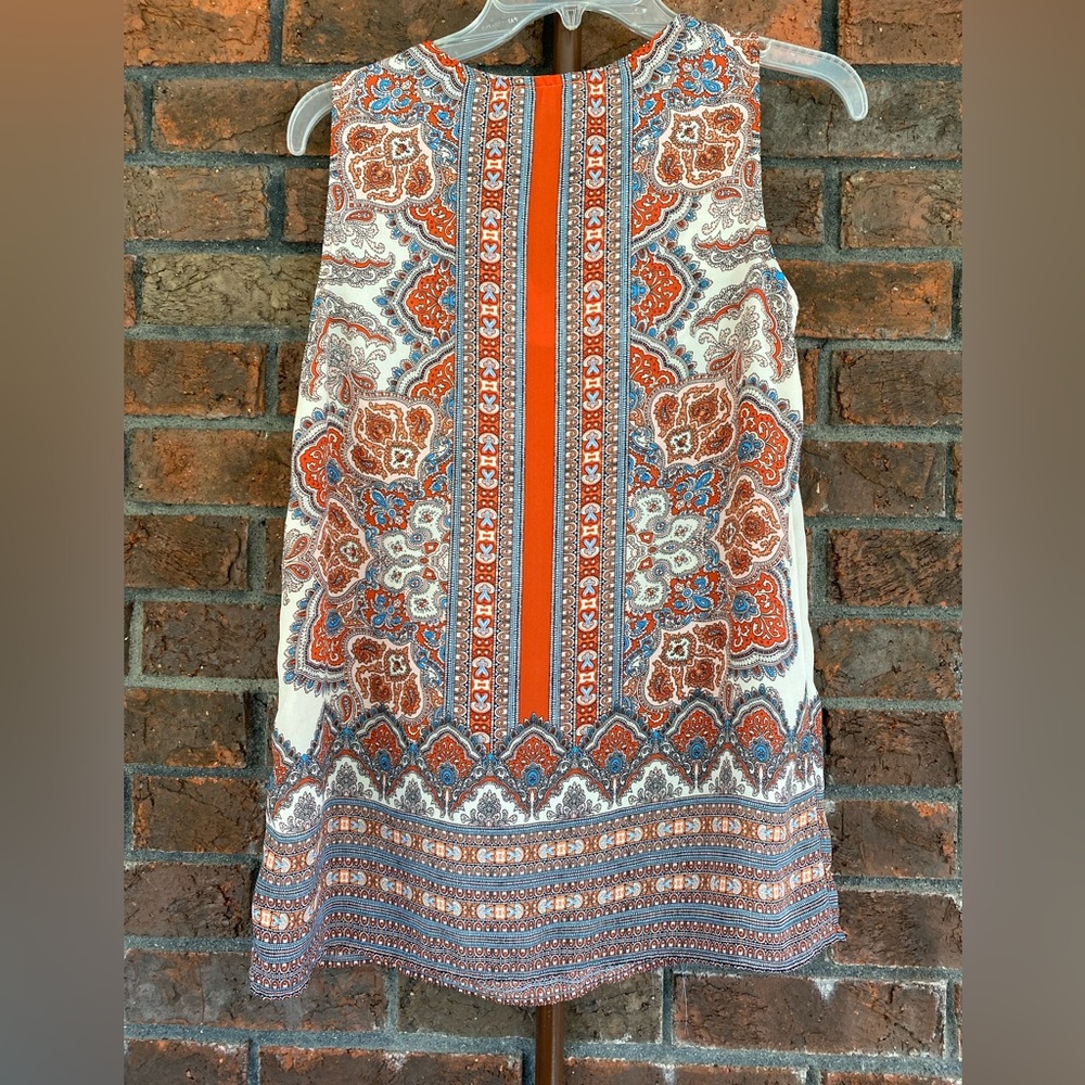 Boutique blouse sleeveless paisley small - Picture 2 of 5